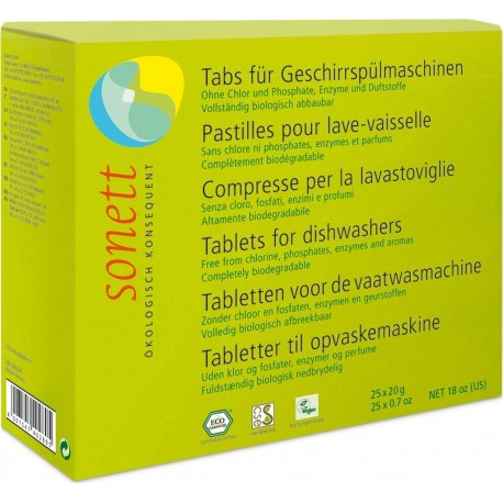 NC Sonett Pastilles Pour Lave-vaisselle 25 Tablettes De 20g les 20 cubis