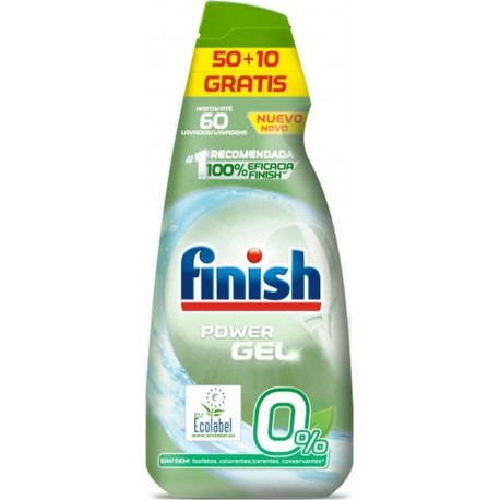 Finish Gel Lave-vaisselle 0% 60 Doses 900 Ml De Gel