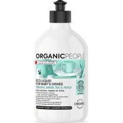 NC Organic People Lave-vaisselle Liquide Écologique Pour Bébé Thé Vert Et Pêche 500