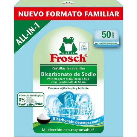 NC Frosch Tablettes Lave-vaisselle Tout-en-1 Format Familial Éco 50 Pastilles