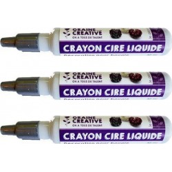 NC 3 Crayons Cire Liquide Pour Bougie Argenté