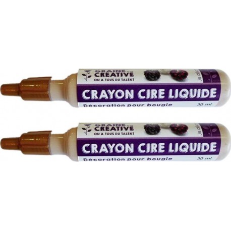 NC 2 Crayons Cire Liquide Pour Bougie Doré