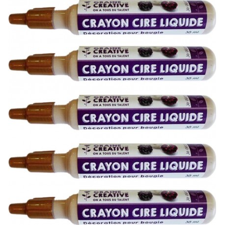 NC 5 Crayons Cire Liquide Pour Bougie Doré