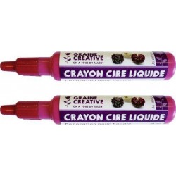 NC 2 Crayons Cire Liquide Pour Bougie Rouge