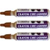 NC 3 Crayons Cire Liquide Pour Bougie Doré