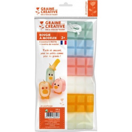 NC Graine Creative Bougie À Modeler 240g Plaques Pastel