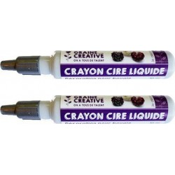 NC 2 Crayons Cire Liquide Pour Bougie Argenté