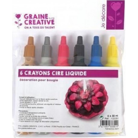 NC 6 Crayons Cire Liquide Pour Bougie