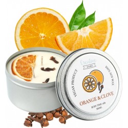 NC Noel Bougie Parfumées Orange Girofle | Cire De Soja | 180ml | Huile Essentielle Aromatique Naturelle