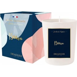 Draeger Bougie Parfumée En Verre Haute Qualité Cire Végétale Bravo Bleu Foncé