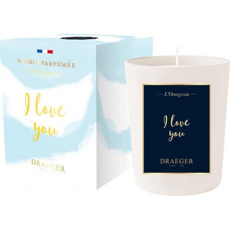 You Draeger Bougie Parfumée En Verre Haute Qualité Cire Végétale I Love Bleu Clair