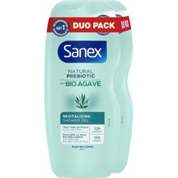 SANEX Gel Douche Revitalisant Bio Agave lot de 2 flacons de 250ml