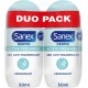 SANEX Déodorant Anti-Transpirant 48H Active Freshness Dermo lot de 2 roll-on de 50ml