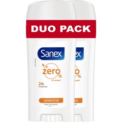 SANEX Déodorant Sensitive 0% lot de 2 rolls-on de 65ml