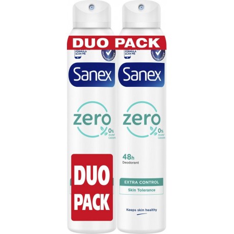 SANEX Déodorant Control 0% lot de 2 flacons de 200ml