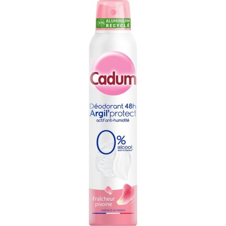 CADUM Déodorant Argil Protect Fraîcheur Pivoine 48H 200ml