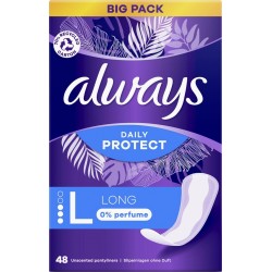 ALWAYS Protèges Lingerie Long pack de 48 serviettes