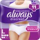 ALWAYS Culottes Fuites Urinaires Proctection Integrale TailleL Blanc Discreet la pack de 11 culottes