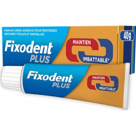 FIXODENT Crème Adhésive Prothèse Dentaire plus le tube de 40g