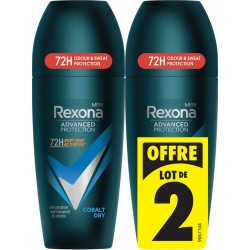 REXONA Déodorant Cobalt Dry Advanced Protection MEN les 2 sticks de 50ml