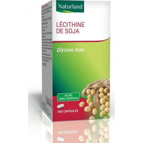 NATURLAND Complément alimentaire lécithine de soja 160 capsules 131g