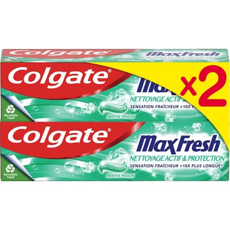 COLGATE Dentifrice Cristaux Net et Protection lot de 2 tubes de 75ml