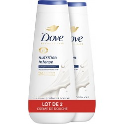 DOVE Gel Douche Nutrition Intense lot de 2 flacons de 400ml