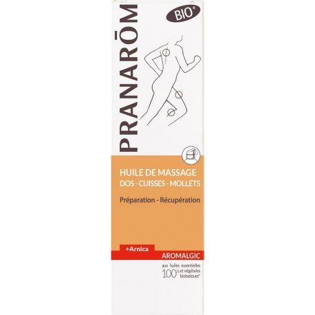 PRANAROM Huile de Massage Dos Cuisses Mollets +Arnica Aromalgic Bio 100ml