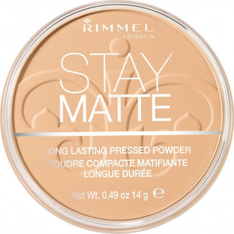 RIMMEL Fond de teient poudre matifiante stay matte warm beige 006 la palette