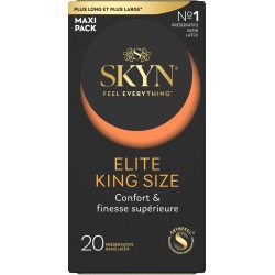 SKYN Préservatif Elite King Size Confort & Finesse Supérieure 20 préservatifs