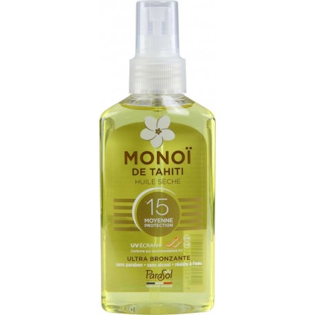 FPS PARASOL Huile sèche Monoï de Tahiti FPS 15 PARASOL 125ml