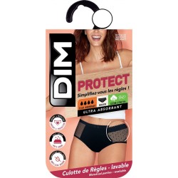 DIM Boxer menstruel femme noir coton Bio T40/42 le boxer