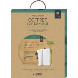 NC Coffret Soin Du Visage Charbon Actif Avec Masseur Pierre De Jade Vert