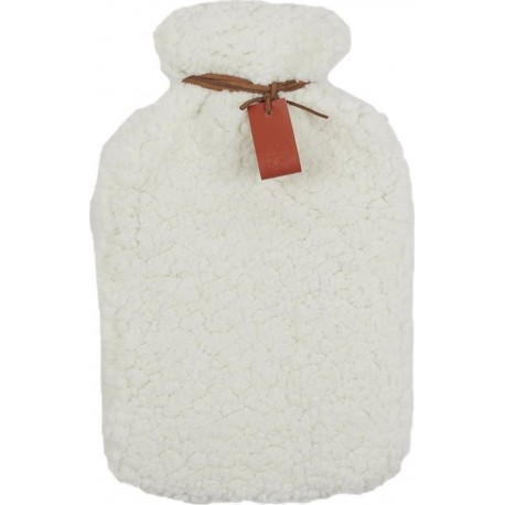 Bouillotte 1l En Tissu Sherpa Blanc