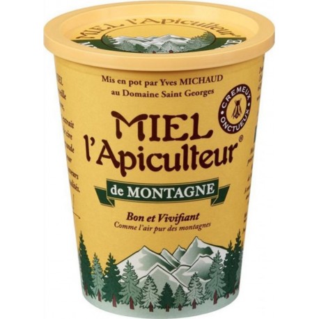 Miel l’Apiculteur de Montagne Bon et Vivifiant Crémeux Onctueux 500g (lot de 4)