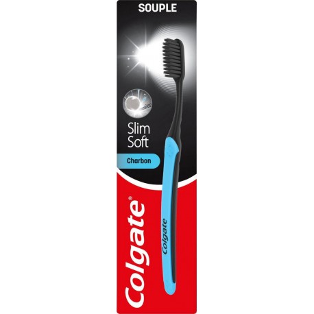 COLGATE SLIM SOFT CHARCOAL BROSSE A DENTS SOUPLE