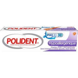 Polident Fixe en 3D Hypoallergénique Fixation Forte + Anti-Particules 40g