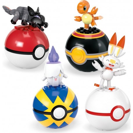 MEGA Coffret 4 Pokémon À Construire De Type Feu Mega