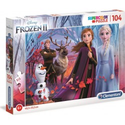 CLEMENTONI Puzzle Supercolor 104 Pièces La Reine Des Neiges 2