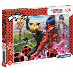 CLEMENTONI Puzzle Supercolor 104 Pièces Miraculous