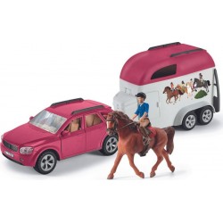 SCHLEICH Voiture Avec Remorque Pour Chevaux