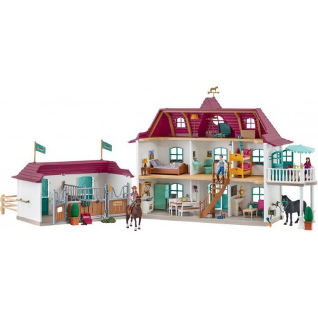 SCHLEICH Grand Centre Equestre De Lakeside, Maison De Campagne Avec Écurie Et Figurines Mobiles