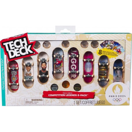 SPIN MASTER Coffret 8 Fingers Skates Tech Deck Jeux Olympiques Paris 2024