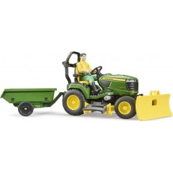 BRUDER Coffet Bworld John Deere Tracteur Tondeuse