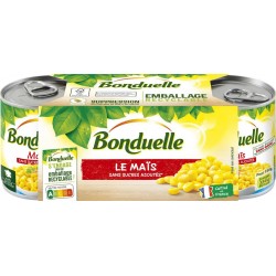 BONDUELLE MAIS SANS SUCRES AJOUTES 3x140g 520g