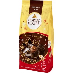 FERRERO Bouchées Chocolat Noir Noisettes et Gaufrette ROCHER PETITS PLAISIRS sachet 126g