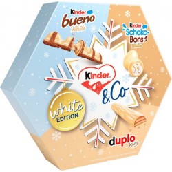 KINDER Assortiment de Chocolat Blanc et Gaufrettes Kinder & Co 137g