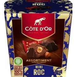 COTE OR Assortiment de chocolats avec noisettes Mini Roc COTE D'OR 195g