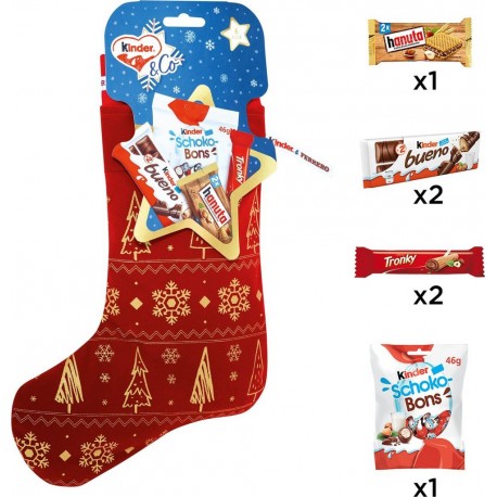 KINDER Assortiment de Chocolats Chaussette de Noël Kinder &Co 212g