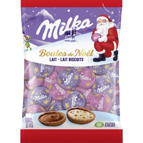 MILKA Bonbons chocolat au lait et biscuit 350g